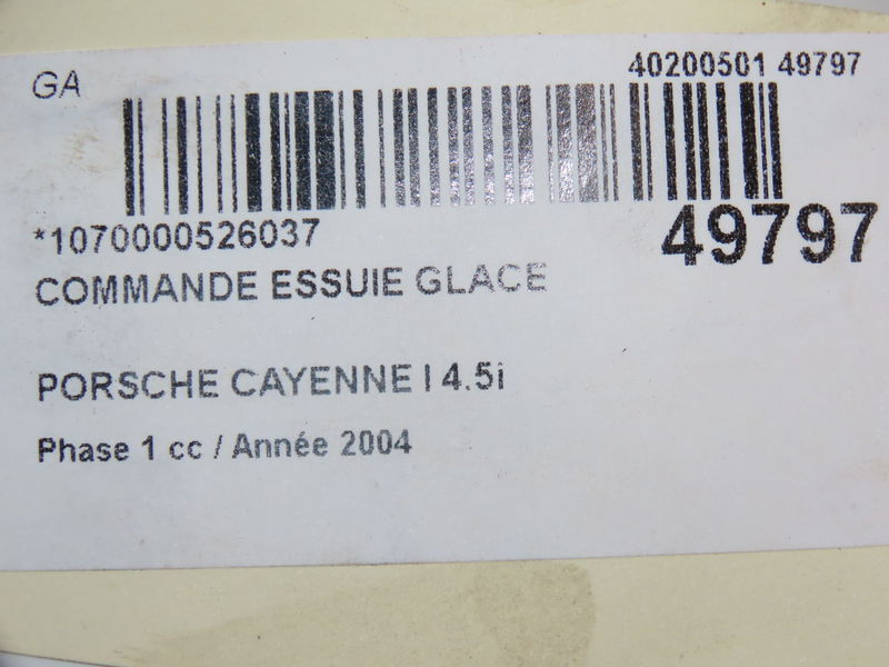 Commande essuie glace Porsche CAYENNE (9PA) S 4.5 (2002-2007)