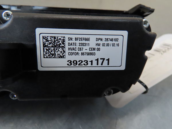Commande de chauffage OPEL CORSA VI