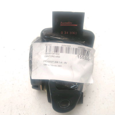 Ceinture arrière droite Peugeot 206 3-5 portes (2A-C) 1.4 i (1998-2012) 3 portes