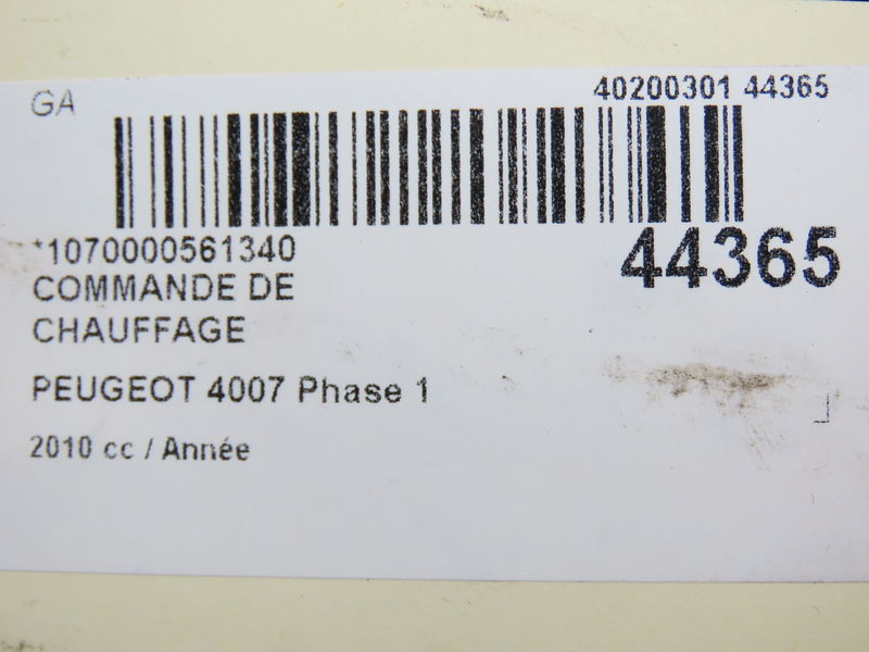 Commande de chauffage Peugeot 4007 (VU_, VV_) 2.2 hdi (2007-2013)
