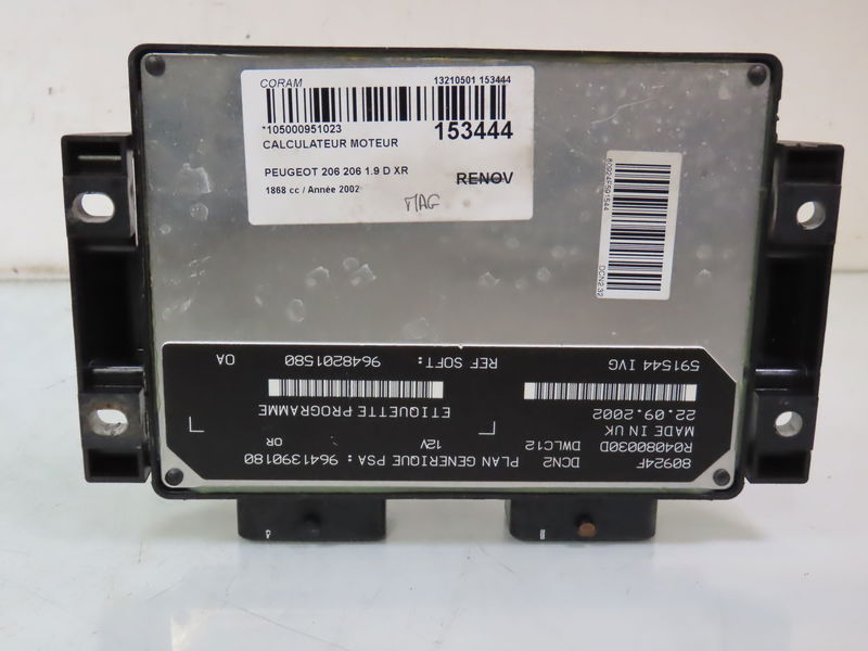 Calculateur moteur Peugeot 206 Van 1.9 d (1999-2007)