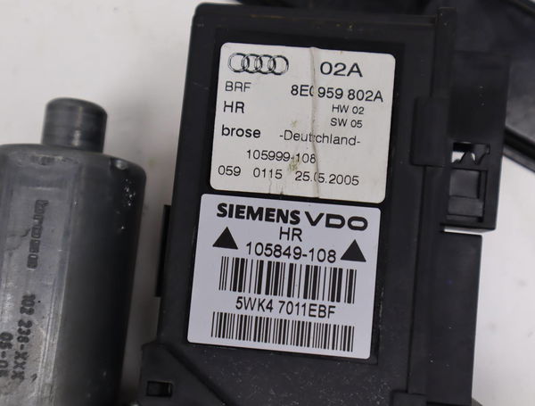 Mecanismemoteur leve-glace ard Audi A4 B7 Avant (8ED) 1.8 t (2004-2008)