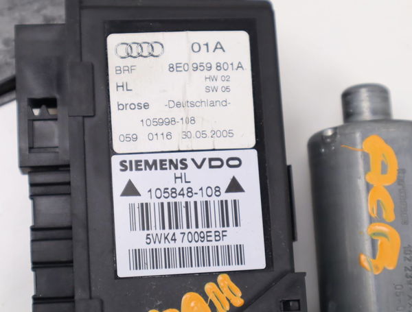 Mecanismemoteur leve-glace arg Audi A4 B7 Avant (8ED) 1.8 t (2004-2008)