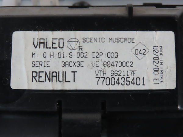 Commande de chauffage Renault MEGANE Scenic (JA0-1_) 1.6 16v (ja0b, ja04, ja11, ja00) (1998-1999)