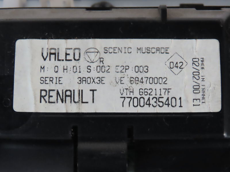 Commande de chauffage Renault MEGANE Scenic (JA0-1_) 1.6 16v (ja0b, ja04, ja11, ja00) (1998-1999)