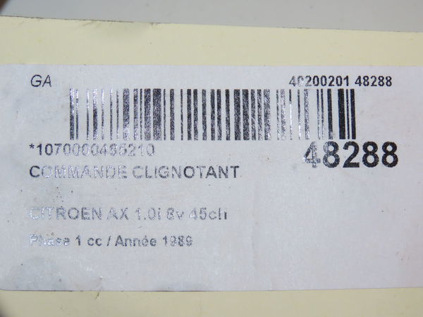 Commande clignotant Citroën AX (ZA-_) 10 (1987-1998)