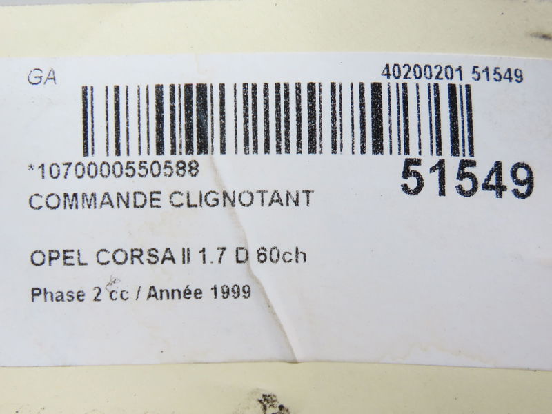 Commande clignotant Opel CORSA B (S93) 1.7 d (f08, f68, m68) (1996-2000)