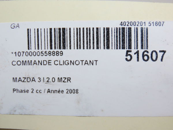 Commande clignotant Mazda 3 (BK) 2.0 (bkep) (2003-2009)