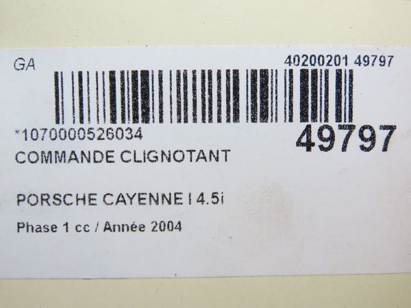 Commande clignotant Porsche CAYENNE (9PA) S 4.5 (2002-2007)