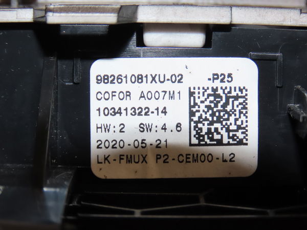 Commande de chauffage Peugeot 208 II (UB_, UP_, UW_, UJ_) 1.2 puretech 100 (2019) 5 portes