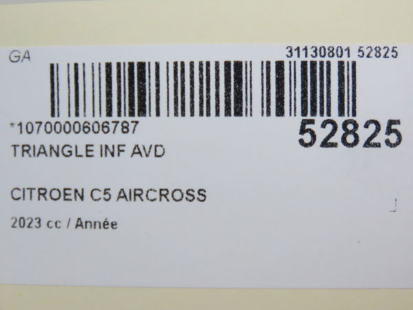 Triangle inf avd Citroën C5 AIRCROSS (A_) 1.5 bluehdi 130 (acyhzj, acyhzr) (2018)