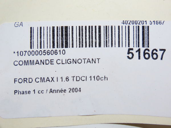 Commande clignotant Ford FOCUS C-MAX (DM2) 1.6 tdci (2003-2007)