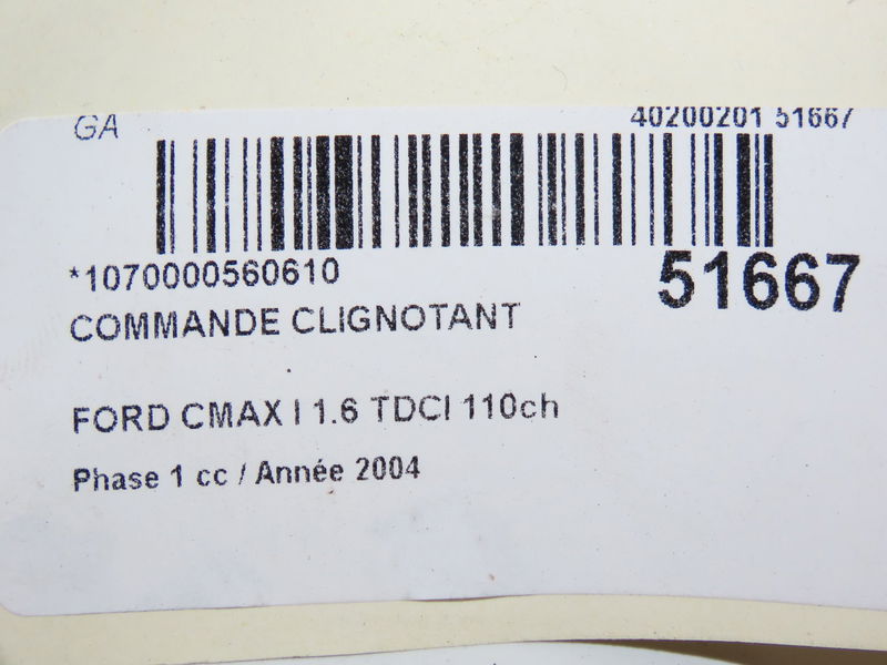 Commande clignotant Ford FOCUS C-MAX (DM2) 1.6 tdci (2003-2007)