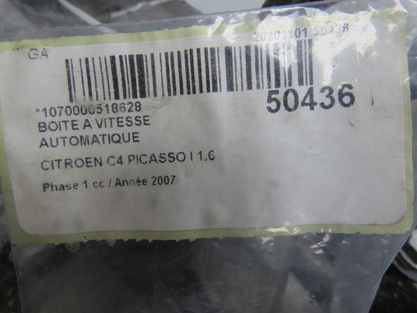 Boîte à vitesse automatique Citroën C4 PICASSO I Monospace (UD_) 1.6 hdi (2007-2013) 5 portes