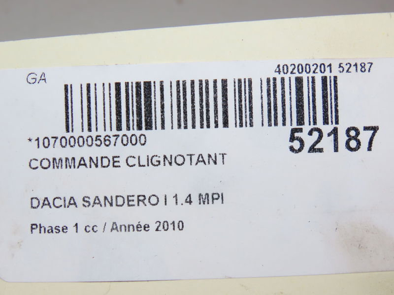 Commande clignotant Dacia SANDERO 1.4 mpi lpg (2009)
