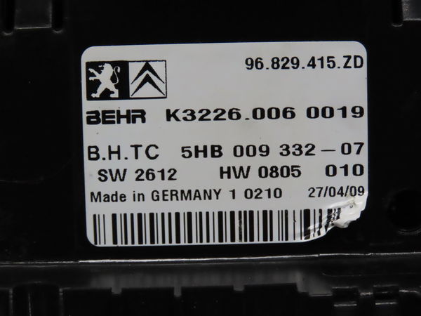 Commande de chauffage Citroën C5 III (RD_) 2.0 hdi (rdrhda) (2008)