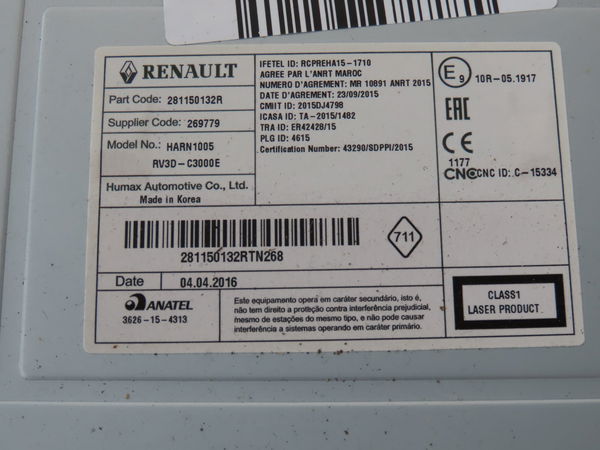 Autoradio Dacia LODGY (JS_) 1.5 dci (2012)