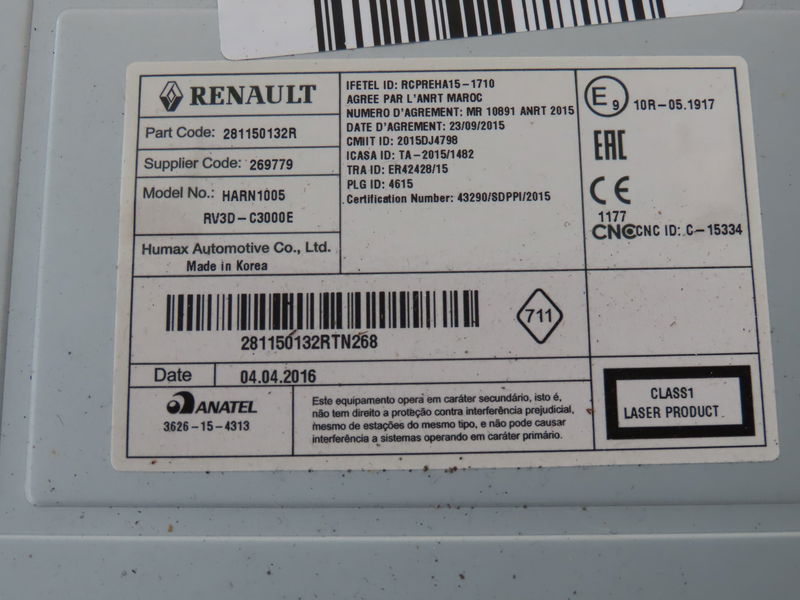 Autoradio Dacia LODGY (JS_) 1.5 dci (2012)