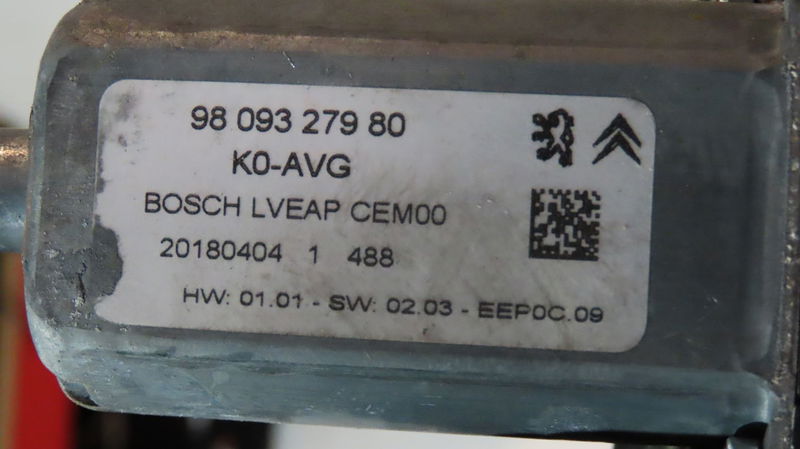 Mecanismemoteur leve-glace avg Citroën JUMPY Camionnette (V_) 2.0 bluehdi 120 (2016)