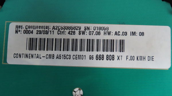 Bloc compteurs Citroën DS3 (SA_) 1.6 hdi 90 (2009-2015) 3 portes