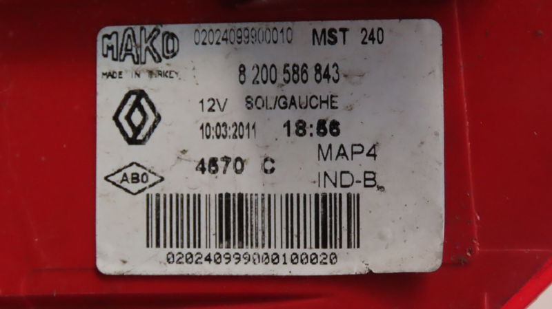 Feu arrière gauche Renault CLIO III Grandtour (KR0-1_) 1.5 dci (2010-2012)