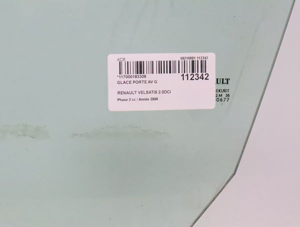 Glace porte av g Renault VEL SATIS (BJ0_) 2.0 dci (bj03) (2005)