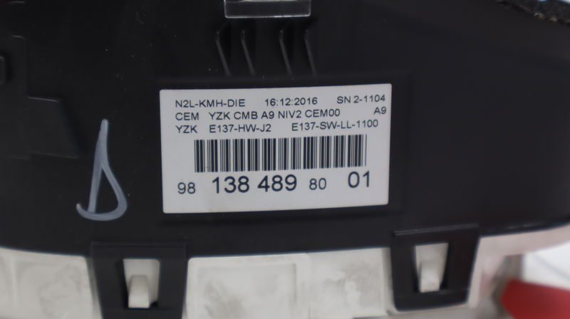 Bloc compteurs Peugeot 208 I (CA_, CC_) 1.6 hdi - bluehdi 75 (2013) 5 portes