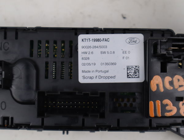 Commande de chauffage Ford TRANSIT CONNECT V408 Camionnette-Monospace 1.5 ecoblue (2018)