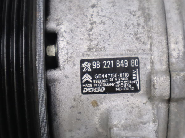 Compresseur air conditionne Peugeot 2008 I (CU_) 1.2 thp 110 - puretech 110 (2015) 5 portes