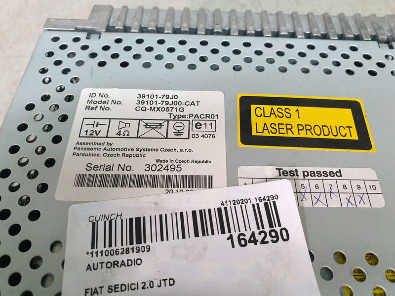 Autoradio Fiat SEDICI (189_) 2.0 d multijet 4x4 (2006-2014)