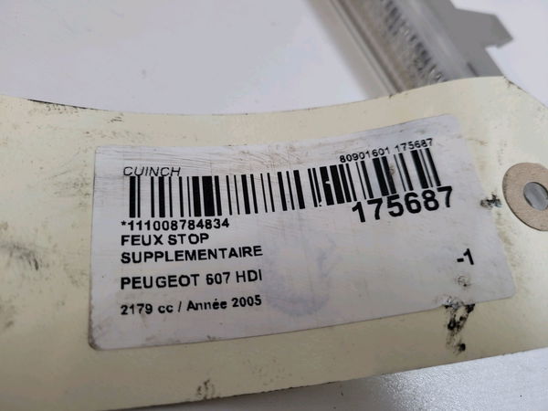 Feux stop supplementaire Peugeot 607 (9D, 9U) 2.2 hdi (2000-2006)