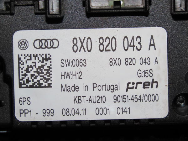 Commande de chauffage Audi A1 (8X1, 8XK) 1.2 tfsi (2010-2015)