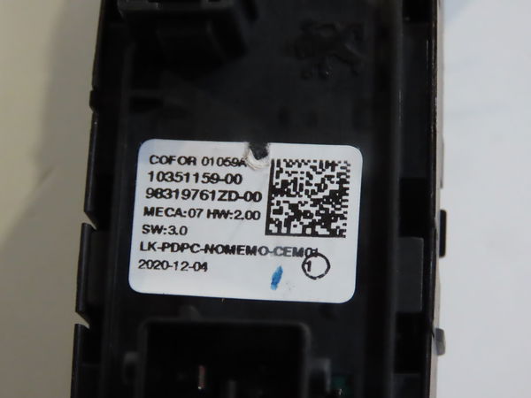 Commande lève-glace porte avant gauche Citroën C5 AIRCROSS (A_) 1.2 puretech 130 (arhnsj) (2018)