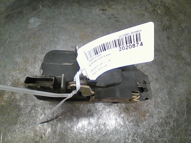 Serrure porte arg Peugeot 206 3-5 portes (2A-C) 1.1 i (1998-2007)