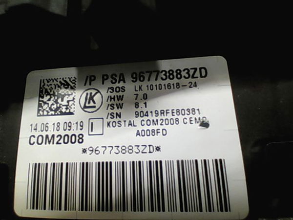 Bloc commodos Ds DS 3 (SA_) 1.6 bluehdi 120 (2015-2019)