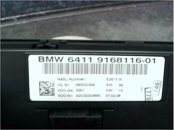Commande de chauffage Bmw 1 (E81) 116 i (2007-2011)
