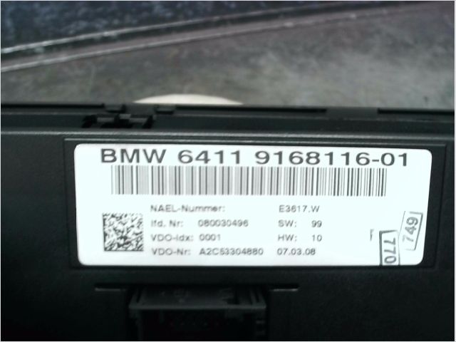 Commande de chauffage Bmw 1 (E81) 116 i (2007-2011)