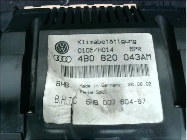 Commande de chauffage Audi A6 C5 Avant (4B5) 2.5 tdi quattro (2000-2005)