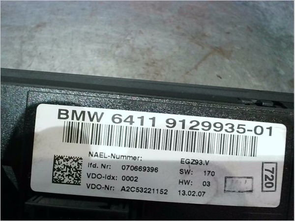 Commande de chauffage Bmw 3 Coupé (E92) 330 xd (2006-2008)