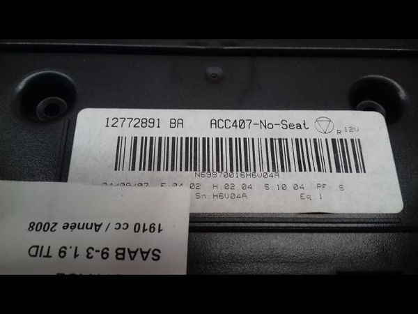 Commande de chauffage Saab 9-3 (YS3F, E79, D79, D75) 1.9 tid (2004-2015)