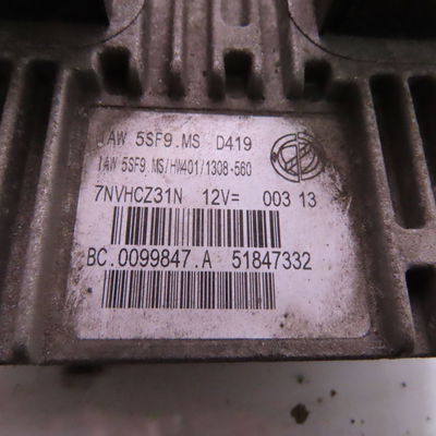 Calculateur moteur Fiat 500 (312_) 1.2 (312axa1a) (2007) 3 portes