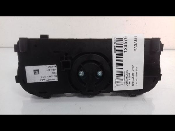 Commande de chauffage Opel ADAM (M13) 1.4 (2012-2019)