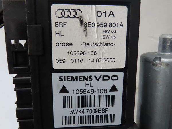 Mecanismemoteur leve-glace arg Audi A4 B7 Avant (8ED) 2.0 tdi 16v (2004-2008)