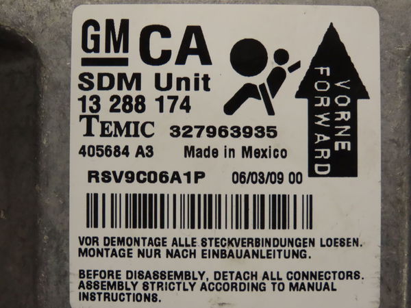 Boitier pyrotechnique Opel ASTRA H GTC (A04) 1.7 cdti (l08) (2005-2010)