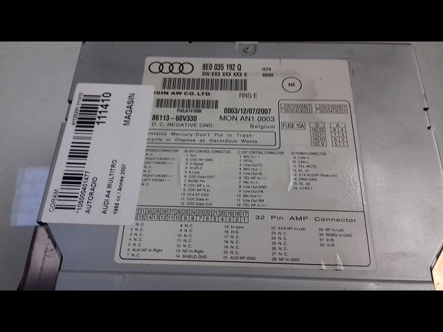 Autoradio Audi A4 B7 Avant (8ED) 2.0 tdi 16v (2004-2008)