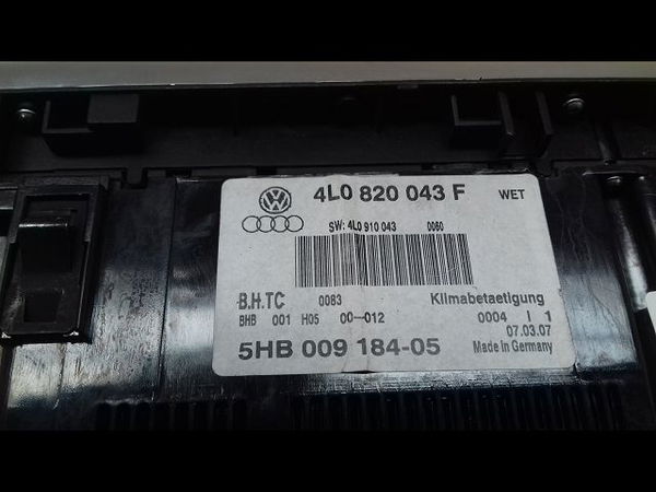 Commande de chauffage Audi Q7 (4LB) 3.0 tdi quattro (2006-2008) 5 portes