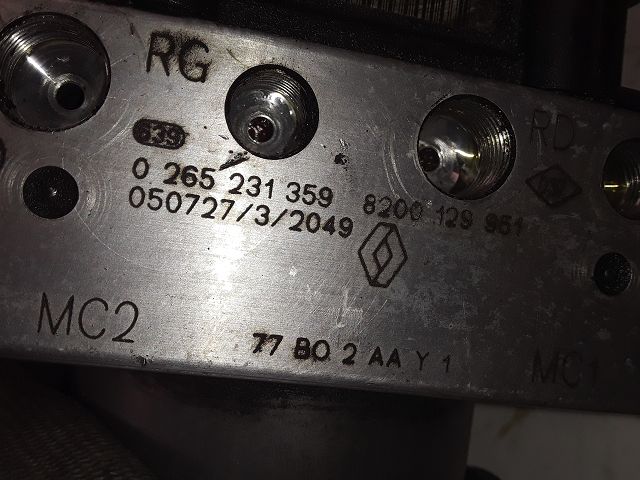 Unité hydraulique abs Renault MODUS - GRAND MODUS (F-JP0_) 1.5 dci (fp0e, jp0e) (2004)