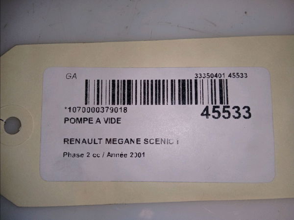 Pompe a vide Renault SCÉNIC I Monospace (JA0-1_, FA0_) 1.9 dci (ja05, ja1f) (1999-2003) 5 portes