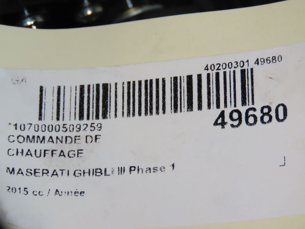 Commande de chauffage Maserati GHIBLI III (M157) 3.0 d (2013) 4 portes
