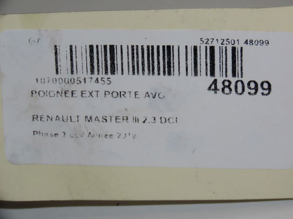 Poignee ext porte avg Renault KANGOO Express (FW0-1_) 1.2 tce 115 (fw02, fw14) (2013)